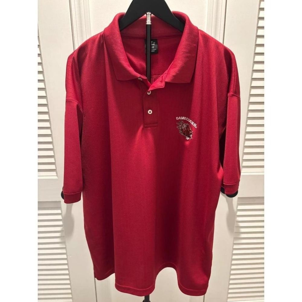 Starter Gamecocks Polo Shirt Red Embroidered Logo Mens XL Golf Casual